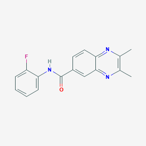 N-(2-fluorophenyl)-2,3-dimethylquinoxaline-6-carboxamide