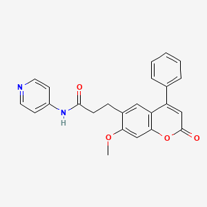 3-(7-methoxy-2-oxo-4-phenyl-2H-chromen-6-yl)-N-(pyridin-4-yl)propanamide