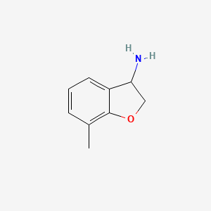 molecular formula C9H11NO B12210284 7-Methyl-2,3-dihydro-1-benzofuran-3-amine 