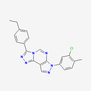 3-(3-Chloro-4-methylphenyl)-7-(4-ethylphenyl)-6-hydropyrazolo[5,4-d]1,2,4-tria zolo[4,3-e]pyrimidine