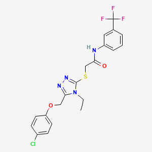 2-({5-[(4-chlorophenoxy)methyl]-4-ethyl-4H-1,2,4-triazol-3-yl}sulfanyl)-N-[3-(trifluoromethyl)phenyl]acetamide