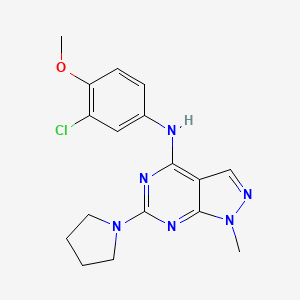 N-(3-chloro-4-methoxyphenyl)-1-methyl-6-(pyrrolidin-1-yl)-1H-pyrazolo[3,4-d]pyrimidin-4-amine