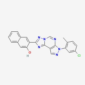 3-[7-(5-chloro-2-methylphenyl)-7H-pyrazolo[4,3-e][1,2,4]triazolo[1,5-c]pyrimidin-2-yl]naphthalen-2-ol