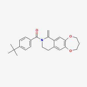 (4-tert-butylphenyl)(7-methylidene-3,4,9,10-tetrahydro-2H-[1,4]dioxepino[2,3-g]isoquinolin-8(7H)-yl)methanone