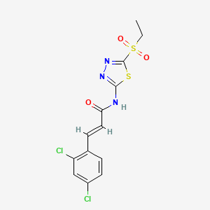 (2E)-3-(2,4-dichlorophenyl)-N-[5-(ethylsulfonyl)-1,3,4-thiadiazol-2-yl]prop-2-enamide