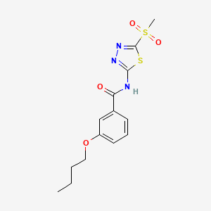 3-butoxy-N-(5-(methylsulfonyl)-1,3,4-thiadiazol-2-yl)benzamide