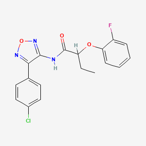 N-[4-(4-chlorophenyl)-1,2,5-oxadiazol-3-yl]-2-(2-fluorophenoxy)butanamide