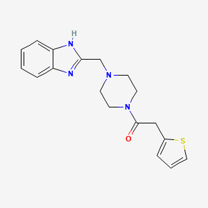 1-{4-[(1H-1,3-benzodiazol-2-yl)methyl]piperazin-1-yl}-2-(thiophen-2-yl)ethan-1-one