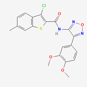 3-chloro-N-[4-(3,4-dimethoxyphenyl)-1,2,5-oxadiazol-3-yl]-6-methyl-1-benzothiophene-2-carboxamide