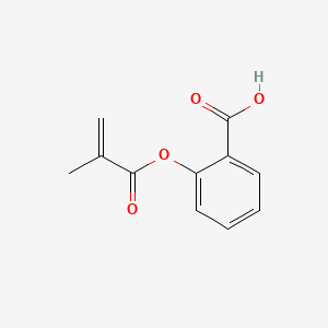 molecular formula C11H10O4 B1221037 2-((2-Methyl-1-oxo-2-propenyl)oxy)benzoic acid CAS No. 38697-36-8
