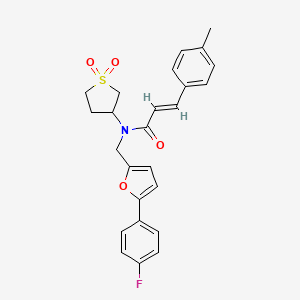 (2E)-N-(1,1-dioxidotetrahydrothiophen-3-yl)-N-{[5-(4-fluorophenyl)furan-2-yl]methyl}-3-(4-methylphenyl)prop-2-enamide