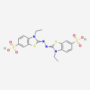 molecular formula C18H18N4O6S4 B1221041 2,2'-Azino-bis(3-ethylbenzthiazoline-6-sulfonic acid) 