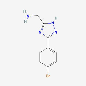 molecular formula C9H9BrN4 B12210420 (5-(4-Bromophenyl)-4H-1,2,4-triazol-3-YL)methanamine 