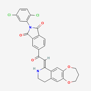 2-(2,5-dichlorophenyl)-5-[(2Z)-2-(3,4,9,10-tetrahydro-2H-[1,4]dioxepino[2,3-g]isoquinolin-7(8H)-ylidene)acetyl]-1H-isoindole-1,3(2H)-dione