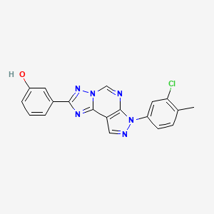 3-[7-(3-chloro-4-methylphenyl)-7H-pyrazolo[4,3-e][1,2,4]triazolo[1,5-c]pyrimidin-2-yl]phenol