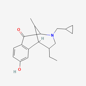 molecular formula C19H25NO2 B1221043 3-环丙基甲基-5-乙基-8-羟基-11-甲基-3,4,5,6-四氢-2H-2,6-甲撑-苯并[d]氮杂环辛-1-酮 