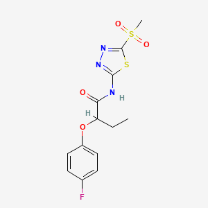 2-(4-fluorophenoxy)-N-(5-(methylsulfonyl)-1,3,4-thiadiazol-2-yl)butanamide