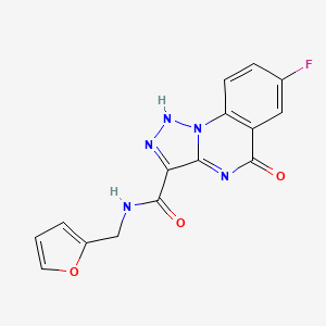 7-fluoro-N-(furan-2-ylmethyl)-5-hydroxy[1,2,3]triazolo[1,5-a]quinazoline-3-carboxamide