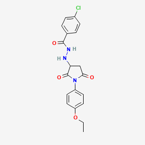 4-chloro-N'-[1-(4-ethoxyphenyl)-2,5-dioxopyrrolidin-3-yl]benzohydrazide