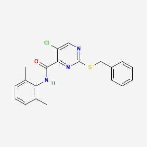 2-(benzylsulfanyl)-5-chloro-N-(2,6-dimethylphenyl)pyrimidine-4-carboxamide