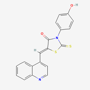 3-(4-Hydroxyphenyl)-5-(4-quinolylmethylene)-2-thioxo-1,3-thiazolidin-4-one