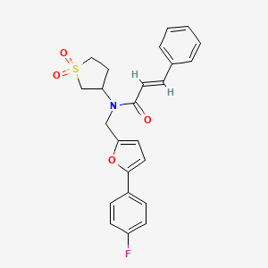 (2E)-N-(1,1-dioxidotetrahydrothiophen-3-yl)-N-{[5-(4-fluorophenyl)furan-2-yl]methyl}-3-phenylprop-2-enamide