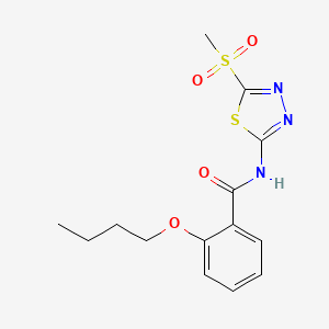 2-butoxy-N-(5-(methylsulfonyl)-1,3,4-thiadiazol-2-yl)benzamide