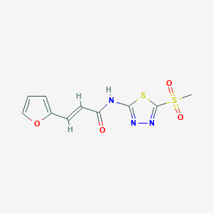 (2E)-3-(furan-2-yl)-N-[5-(methylsulfonyl)-1,3,4-thiadiazol-2-yl]prop-2-enamide