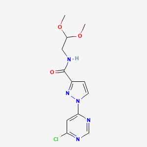 1-(6-chloropyrimidin-4-yl)-N-(2,2-dimethoxyethyl)-1H-pyrazole-3-carboxamide