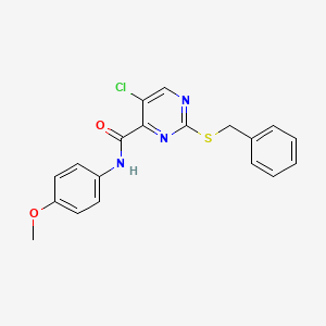 2-(benzylsulfanyl)-5-chloro-N-(4-methoxyphenyl)pyrimidine-4-carboxamide