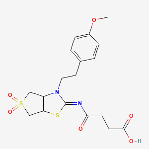 4-{[(2Z)-3-[2-(4-methoxyphenyl)ethyl]-5,5-dioxidotetrahydrothieno[3,4-d][1,3]thiazol-2(3H)-ylidene]amino}-4-oxobutanoic acid