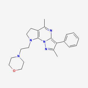 4-[2-(2,5-Dimethyl-3-phenyl-9-hydropyrazolo[1,5-a]2-pyrrolino[3,2-e]pyrimidin-8-yl)ethyl]morpholine