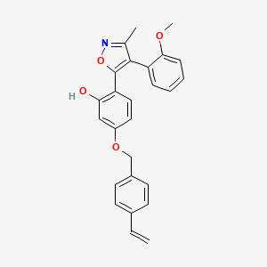 5-[(4-Ethenylbenzyl)oxy]-2-[4-(2-methoxyphenyl)-3-methyl-1,2-oxazol-5-yl]phenol