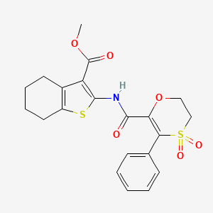 Methyl 2-{[(4,4-dioxido-3-phenyl-5,6-dihydro-1,4-oxathiin-2-yl)carbonyl]amino}-4,5,6,7-tetrahydro-1-benzothiophene-3-carboxylate