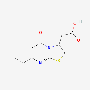 2-(7-Ethyl-5-oxo-3,5-dihydro-2H-thiazolo[3,2-a]pyrimidin-3-yl)acetic acid