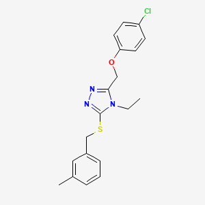 3-[(4-chlorophenoxy)methyl]-4-ethyl-5-[(3-methylbenzyl)sulfanyl]-4H-1,2,4-triazole