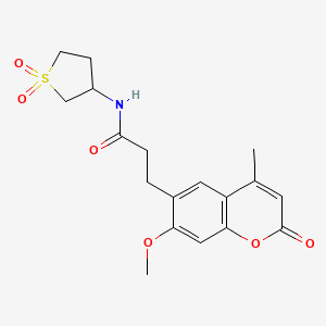 N-(1,1-dioxidotetrahydrothiophen-3-yl)-3-(7-methoxy-4-methyl-2-oxo-2H-chromen-6-yl)propanamide