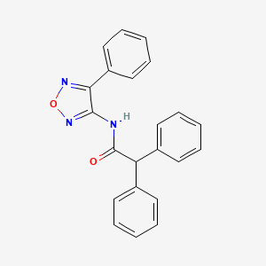 2,2-diphenyl-N-(4-phenyl-1,2,5-oxadiazol-3-yl)acetamide