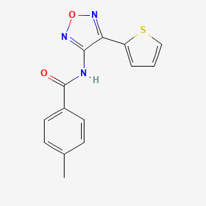 4-methyl-N-[4-(thiophen-2-yl)-1,2,5-oxadiazol-3-yl]benzamide