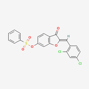 2-[(2,4-Dichlorophenyl)methylene]-3-oxobenzo[3,4-b]furan-6-yl benzenesulfonate