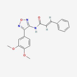 (2E)-N-[4-(3,4-dimethoxyphenyl)-1,2,5-oxadiazol-3-yl]-3-phenylprop-2-enamide