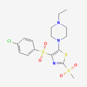 1-[4-(4-Chlorobenzenesulfonyl)-2-methanesulfonyl-1,3-thiazol-5-yl]-4-ethylpiperazine