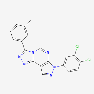 3-(3,4-Dichlorophenyl)-7-(3-methylphenyl)-6-hydropyrazolo[5,4-d]1,2,4-triazolo [4,3-e]pyrimidine