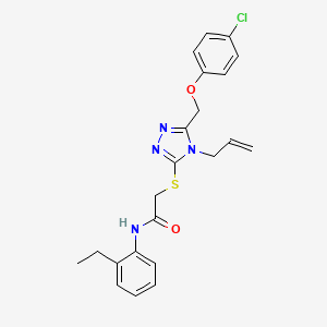 2-({5-[(4-chlorophenoxy)methyl]-4-(prop-2-en-1-yl)-4H-1,2,4-triazol-3-yl}sulfanyl)-N-(2-ethylphenyl)acetamide