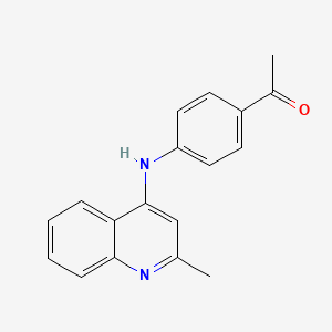 molecular formula C18H16N2O B1221084 1-[4-[(2-甲基-4-喹啉基)氨基]苯基]乙酮 
