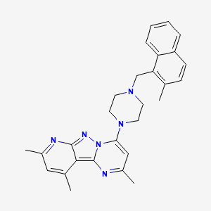 4,11,13-Trimethyl-6-{4-[(2-methylnaphthalen-1-yl)methyl]piperazin-1-yl}-3,7,8,10-tetraazatricyclo[7.4.0.0^{2,7}]trideca-1,3,5,8,10,12-hexaene