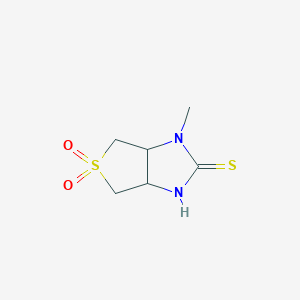 molecular formula C6H10N2O2S2 B12210871 1-Methyl-3a,4,6,6a-tetrahydro-1h-thieno[3,4-d]imidazole-2-thiol 5,5-dioxide 