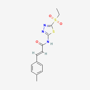 (2E)-N-[5-(ethylsulfonyl)-1,3,4-thiadiazol-2-yl]-3-(4-methylphenyl)prop-2-enamide