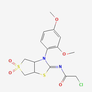 2-chloro-N-[(2Z)-3-(2,4-dimethoxyphenyl)-5,5-dioxidotetrahydrothieno[3,4-d][1,3]thiazol-2(3H)-ylidene]acetamide