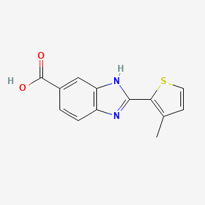 1H-Benzimidazole-6-carboxylic acid, 2-(3-methyl-2-thienyl)-